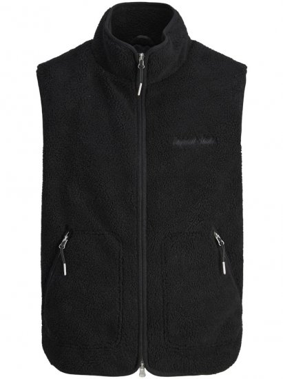 Jack & Jones Norrebro Teddy Gilet Vest Black - Елеци - Елеци в големи размери