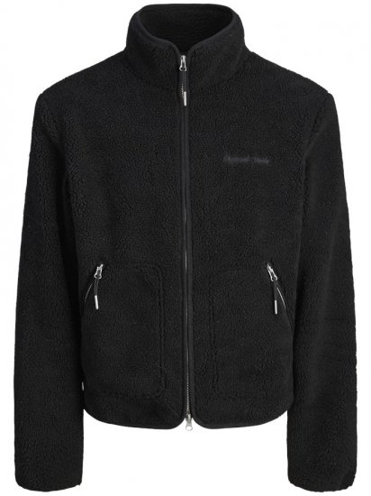 Jack & Jones Norrebro Teddy Jacket Black - Якета - мъжки якета големи размери