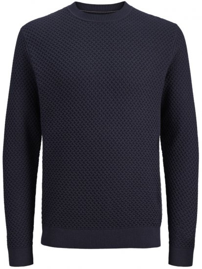 Jack & Jones Barkley Crew Neck Knitted Sweater Night Sky - Суичъри & cуичъри с качулка - мъжки суичъри големи размери