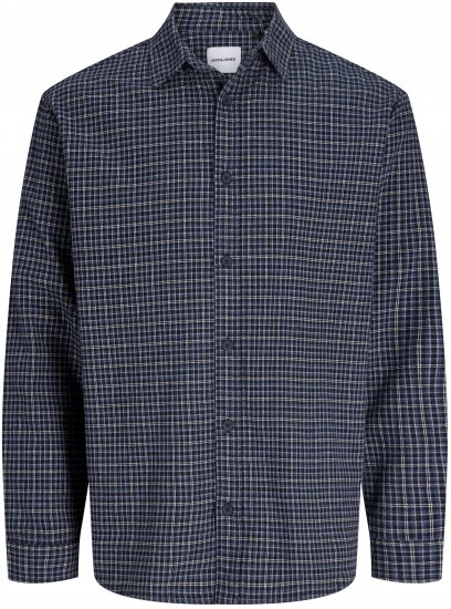 Jack & Jones Carter Check Shirt Navy Blazer - Ризи - мъжки ризи големи размери