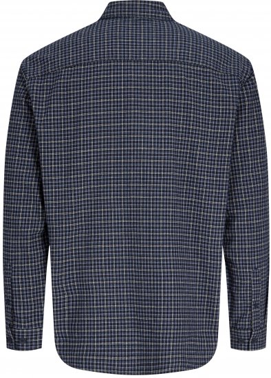 Jack & Jones Carter Check Shirt Navy Blazer - Ризи - мъжки ризи големи размери