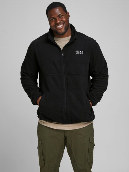 Jack & Jones Hype Fleece Black - Якета - мъжки якета големи размери