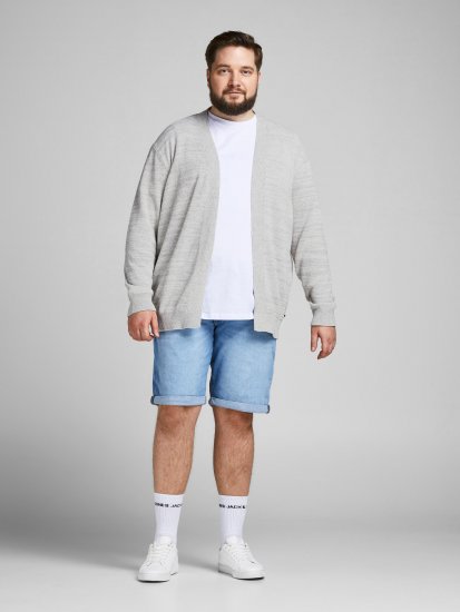 Jack & Jones Blasonic Knit Cardigans Egret - Суичъри & cуичъри с качулка - мъжки суичъри големи размери