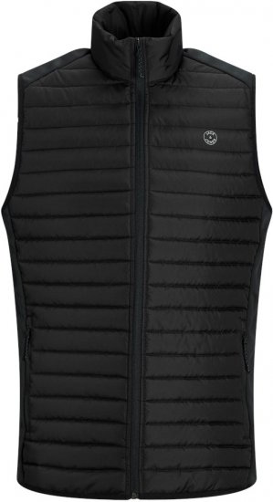 Jack & Jones MULTI BODYWARMER With COLLAR Black - Якета - мъжки якета големи размери