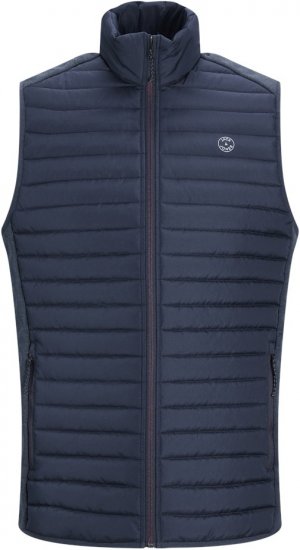 Jack & Jones MULTI BODYWARMER With COLLAR Navy Blazer - Якета - мъжки якета големи размери