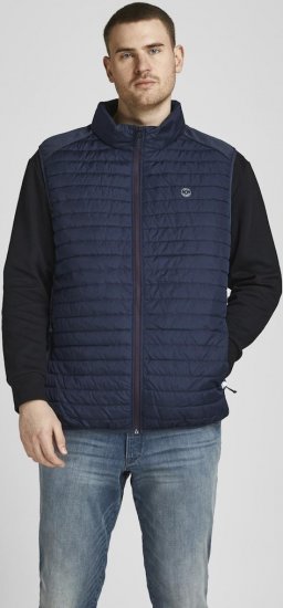 Jack & Jones MULTI BODYWARMER With COLLAR Navy Blazer - Якета - мъжки якета големи размери