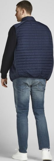 Jack & Jones MULTI BODYWARMER With COLLAR Navy Blazer - Якета - мъжки якета големи размери