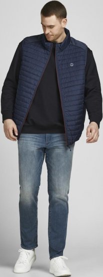 Jack & Jones MULTI BODYWARMER With COLLAR Navy Blazer - Якета - мъжки якета големи размери