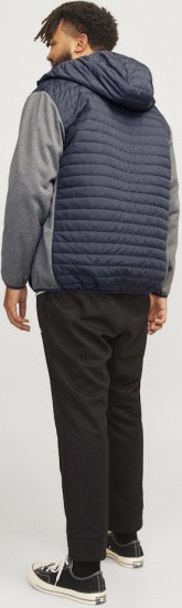 Jack & Jones MULTI QUILTED SET-IN Sleeves Jacket Grey Melange - Якета - мъжки якета големи размери