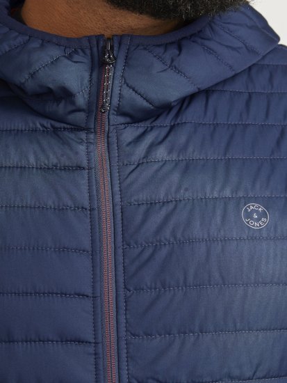 Jack & Jones MULTI QUILTED SET-IN Sleeves Jacket Navy Blazer - Якета - мъжки якета големи размери