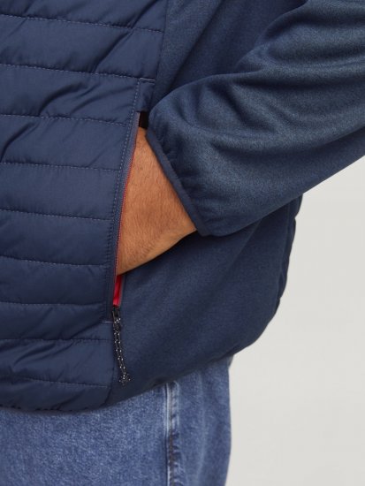 Jack & Jones MULTI QUILTED SET-IN Sleeves Jacket Navy Blazer - Якета - мъжки якета големи размери