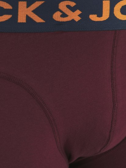 Jack & Jones LICHFIELD Trunks 3-Pack Burgundy - Бельо & Бански шорти - Мъжко бельо големи размери
