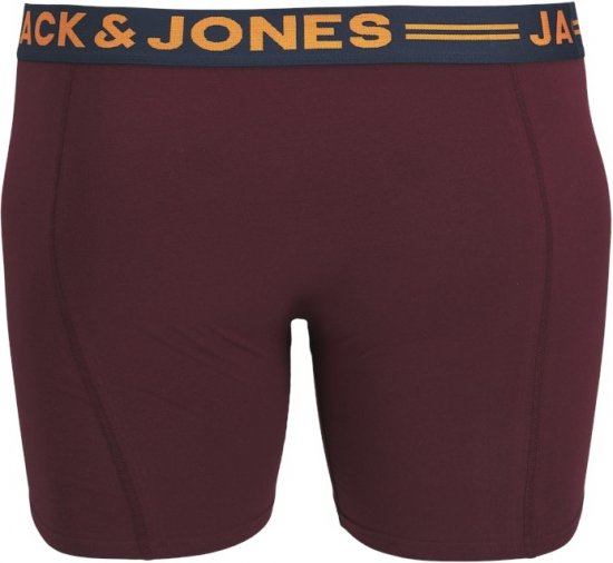 Jack & Jones LICHFIELD Trunks 3-Pack Burgundy - Бельо & Бански шорти - Мъжко бельо големи размери
