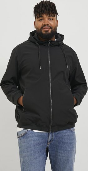 Jack & Jones BASIC Water-Resistant Softshell Jacket Black - Якета - мъжки якета големи размери