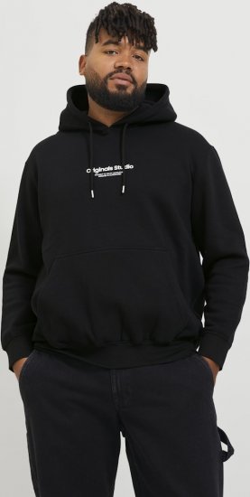 Jack & Jones ESTERBRO Hoodie Black - Суичъри & cуичъри с качулка - мъжки суичъри големи размери