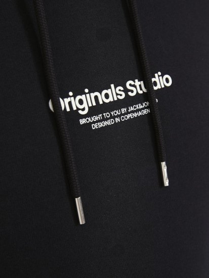 Jack & Jones ESTERBRO Hoodie Black - Суичъри & cуичъри с качулка - мъжки суичъри големи размери