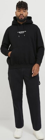 Jack & Jones ESTERBRO Hoodie Black - Суичъри & cуичъри с качулка - мъжки суичъри големи размери