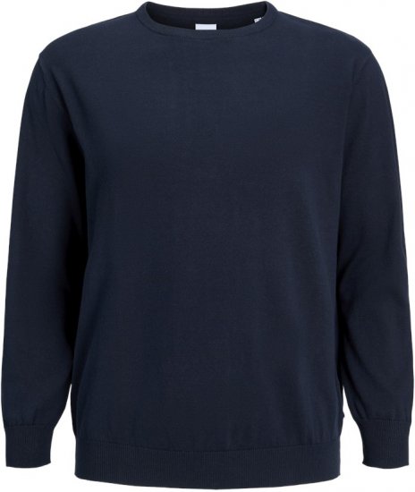 Jack & Jones BASIC Knitted Sweater Navy Blazer - Суичъри & cуичъри с качулка - мъжки суичъри големи размери