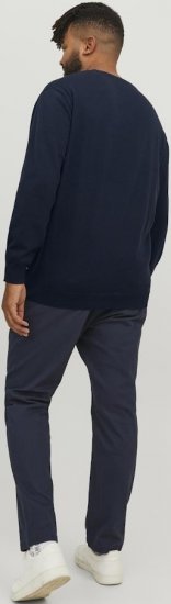 Jack & Jones BASIC Knitted Sweater Navy Blazer - Суичъри & cуичъри с качулка - мъжки суичъри големи размери