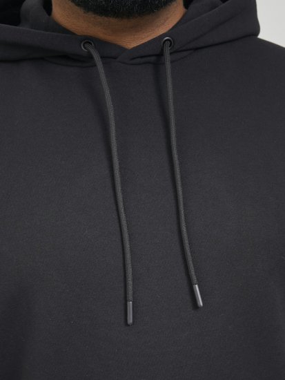 Jack & Jones BRADLEY Hoodie Black - Суичъри & cуичъри с качулка - мъжки суичъри големи размери