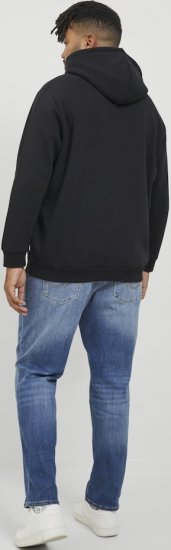 Jack & Jones BRADLEY Hoodie Black - Суичъри & cуичъри с качулка - мъжки суичъри големи размери