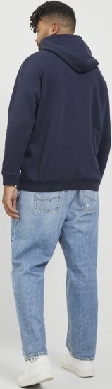 Jack & Jones BRADLEY Hoodie Navy Blazer - Суичъри & cуичъри с качулка - мъжки суичъри големи размери