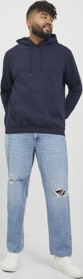 Jack & Jones BRADLEY Hoodie Navy Blazer - Суичъри & cуичъри с качулка - мъжки суичъри големи размери