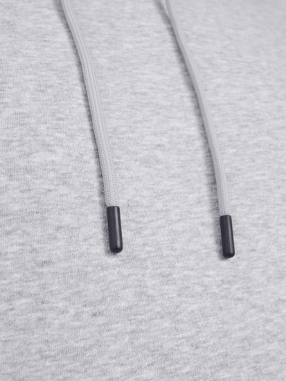 Jack & Jones BRADLEY Hoodie Light Grey Melange - Суичъри & cуичъри с качулка - мъжки суичъри големи размери