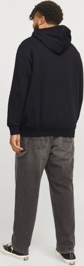 Jack & Jones CORP LOGO PLAY 5 Print Hoodie Black - Суичъри & cуичъри с качулка - мъжки суичъри големи размери