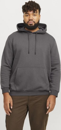 Jack & Jones BRADLEY Hoodie Grey - Суичъри & cуичъри с качулка - мъжки суичъри големи размери