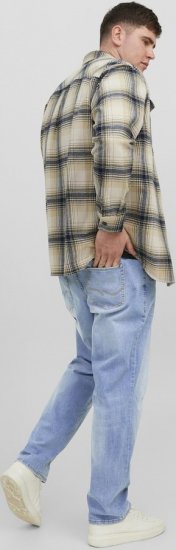 Jack & Jones MIKE JORIGINAL SQ 330 Jeans Blue Denim - Дънки и панталони - мъжки Дънки и панталони големи размери