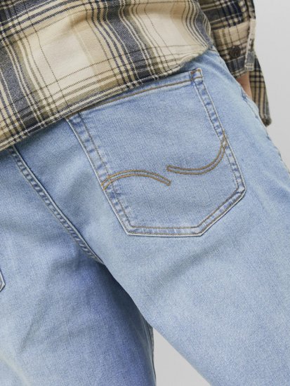 Jack & Jones MIKE JORIGINAL SQ 330 Jeans Blue Denim - Дънки и панталони - мъжки Дънки и панталони големи размери