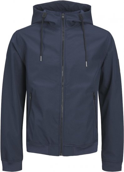 Jack & Jones BASIC Water-Resistant Softshell Jacket Navy Blazer - Якета - мъжки якета големи размери