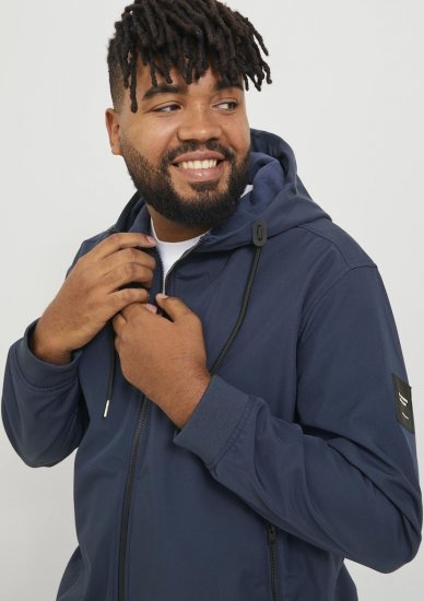 Jack & Jones BASIC Water-Resistant Softshell Jacket Navy Blazer - Якета - мъжки якета големи размери