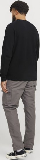 Jack & Jones HILL Knitted Sweater Black - Суичъри & cуичъри с качулка - мъжки суичъри големи размери