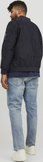 Jack & Jones ROCKY Faux Suede Bomber Jacket Jet Black - Якета - мъжки якета големи размери