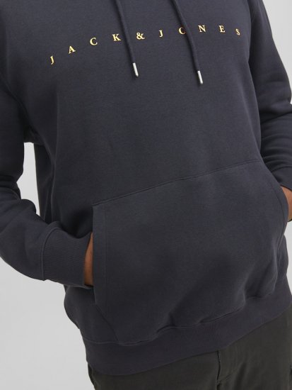 Jack & Jones STAR Hoodie Dark Navy - Суичъри & cуичъри с качулка - мъжки суичъри големи размери