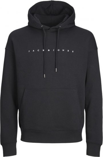 Jack & Jones STAR Hoodie Black - Суичъри & cуичъри с качулка - мъжки суичъри големи размери
