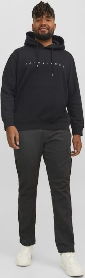 Jack & Jones STAR Hoodie Black - Суичъри & cуичъри с качулка - мъжки суичъри големи размери