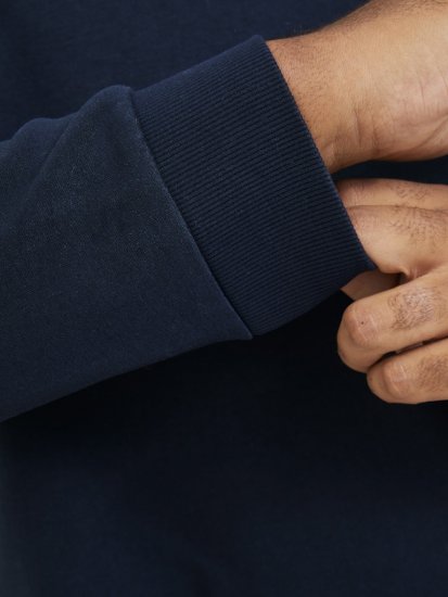 Jack & Jones BRADLEY Sweatshirt Navy Blazer - Суичъри & cуичъри с качулка - мъжки суичъри големи размери