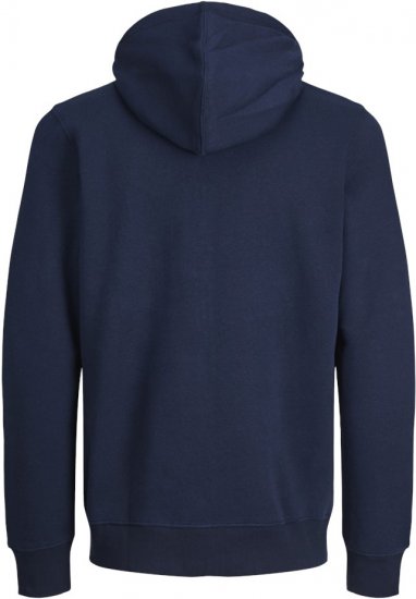 Jack & Jones BRADLEY Zip Hoodie Navy Blazer - Суичъри & cуичъри с качулка - мъжки суичъри големи размери