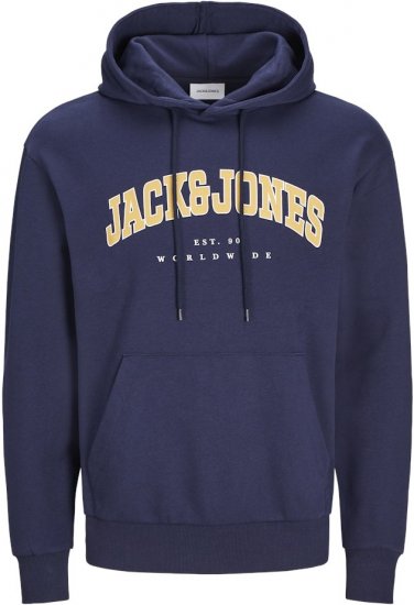Jack & Jones CALEB Hoodie Navy Blazer - Суичъри & cуичъри с качулка - мъжки суичъри големи размери
