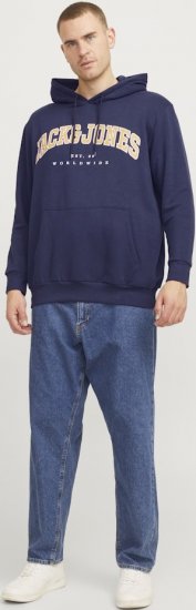 Jack & Jones CALEB Hoodie Navy Blazer - Суичъри & cуичъри с качулка - мъжки суичъри големи размери