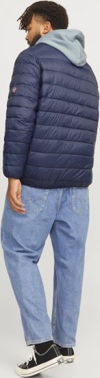 Jack & Jones SPRINT True Red Stitches Quilted Collar Jacket Navy Blazer - Якета - мъжки якета големи размери