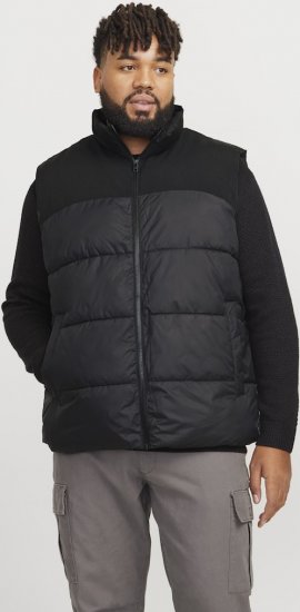 Jack & Jones MOON Bodywarmer Black - Якета - мъжки якета големи размери