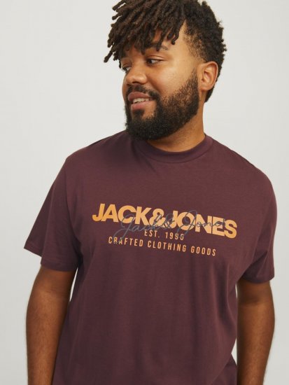 Jack & Jones JJALVIS Vineyard Wine - Тениски - мъжки тениски големи размери