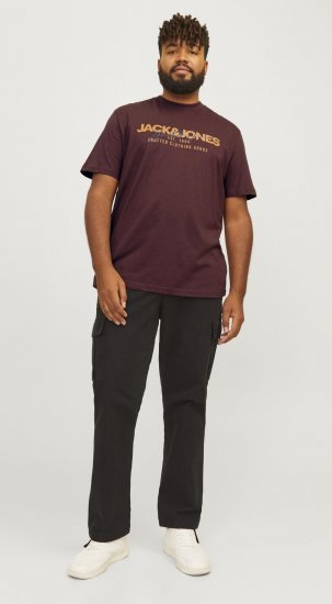 Jack & Jones JJALVIS Vineyard Wine - Тениски - мъжки тениски големи размери