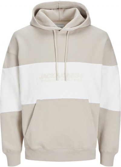 Jack & Jones LEGACY 2 Color Hoodie Beige - Суичъри & cуичъри с качулка - мъжки суичъри големи размери