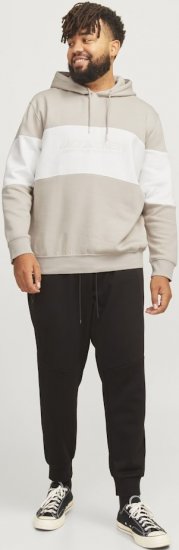 Jack & Jones LEGACY 2 Color Hoodie Beige - Суичъри & cуичъри с качулка - мъжки суичъри големи размери