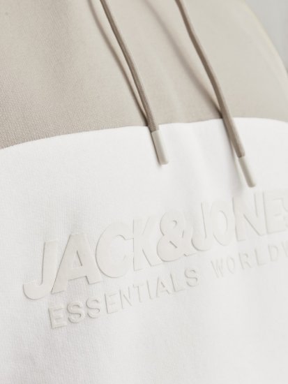 Jack & Jones LEGACY 2 Color Hoodie Beige - Суичъри & cуичъри с качулка - мъжки суичъри големи размери